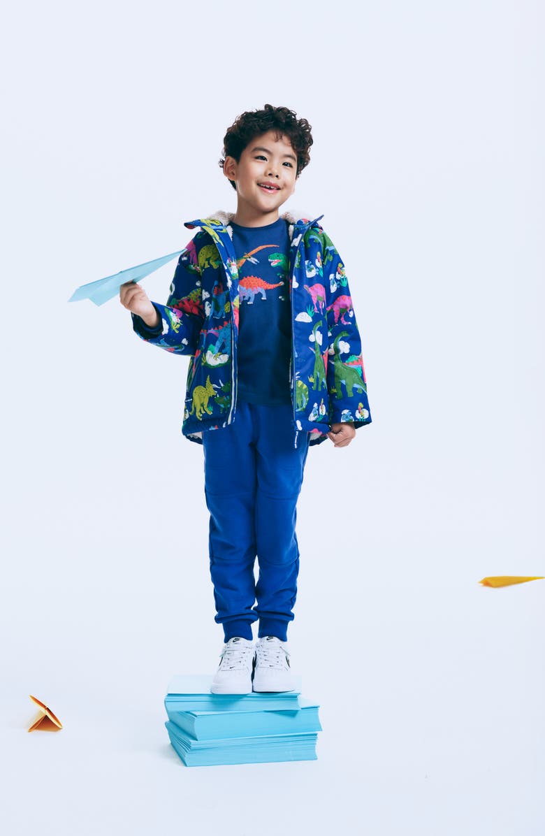 Mini Boden Kids' Fleece Lined Hooded Jacket, Alternate, color,