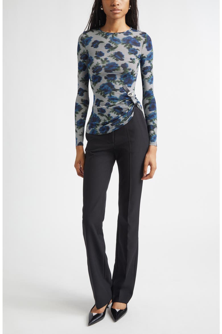 Suspended Ascii Floral Jersey Top, Alternate, color, PRINT-BLUE