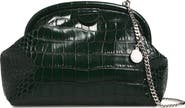 Stella McCartney Falabella Croc Embossed Faux Leather Soft Clutch