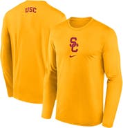 Nike Men's Nike Gold USC Trojans On-Court Basketball Shootaround Performance Long Sleeve T-Shirt