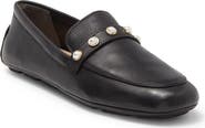 Stuart Weitzman Imitation Pearl Driving Loafer