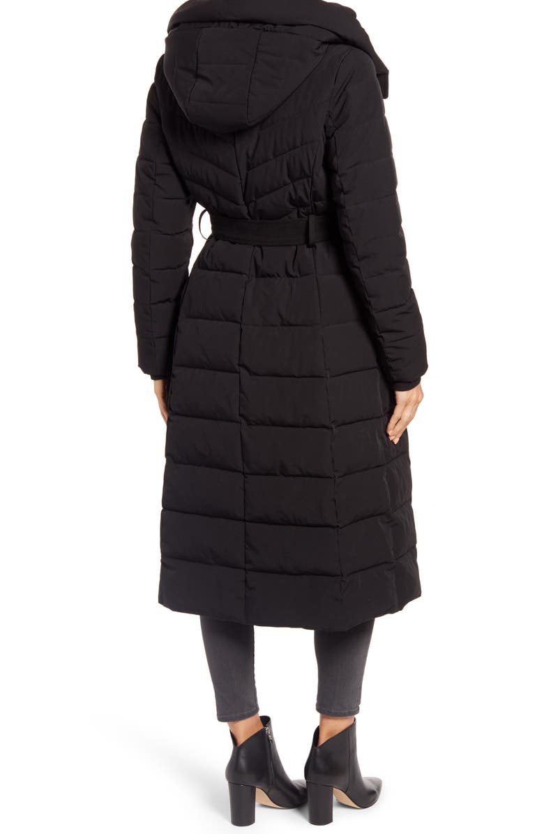 Ellen Tracy Belted Hooded Quilted Coat, Alternate, color, 