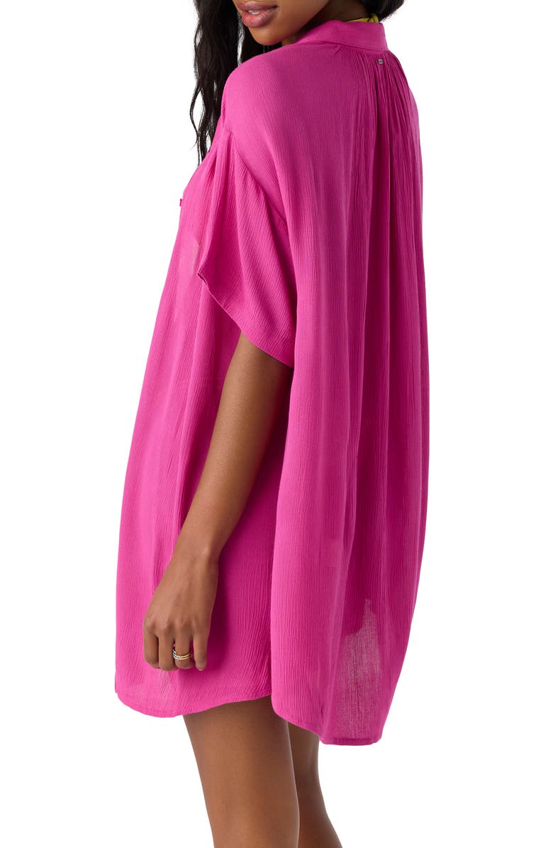 Carlee Saltwater Solids Cover-Up Shirtdress