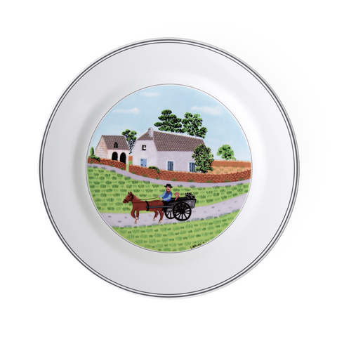 Design Naif Dinner Plate #1 Going to Market