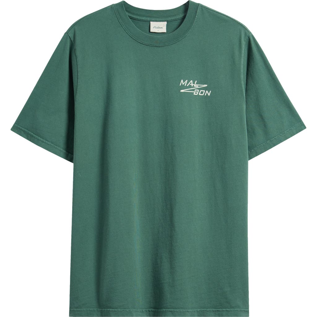Malbon Golf Bermuda Sport Utility Graphic T-shirt In Green