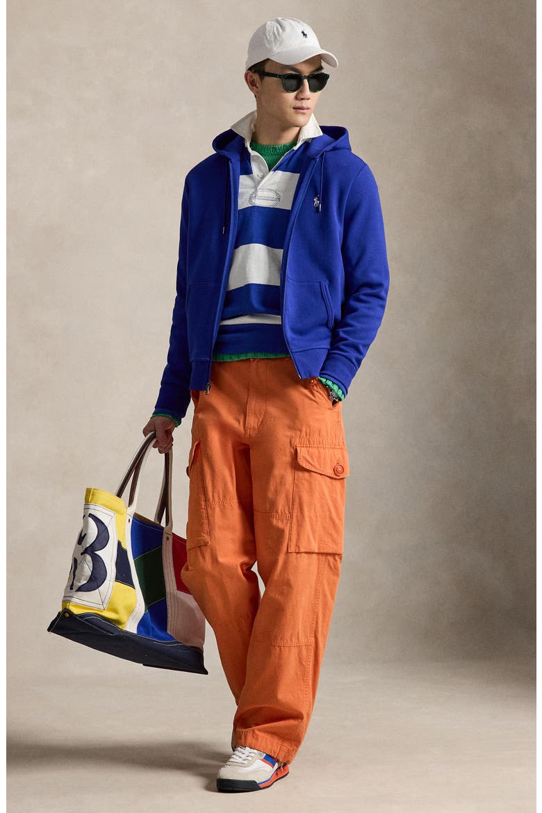 Double-Knit Full Zip Hoodie, Alternate, color, CLASSIC AZURE/ C1730