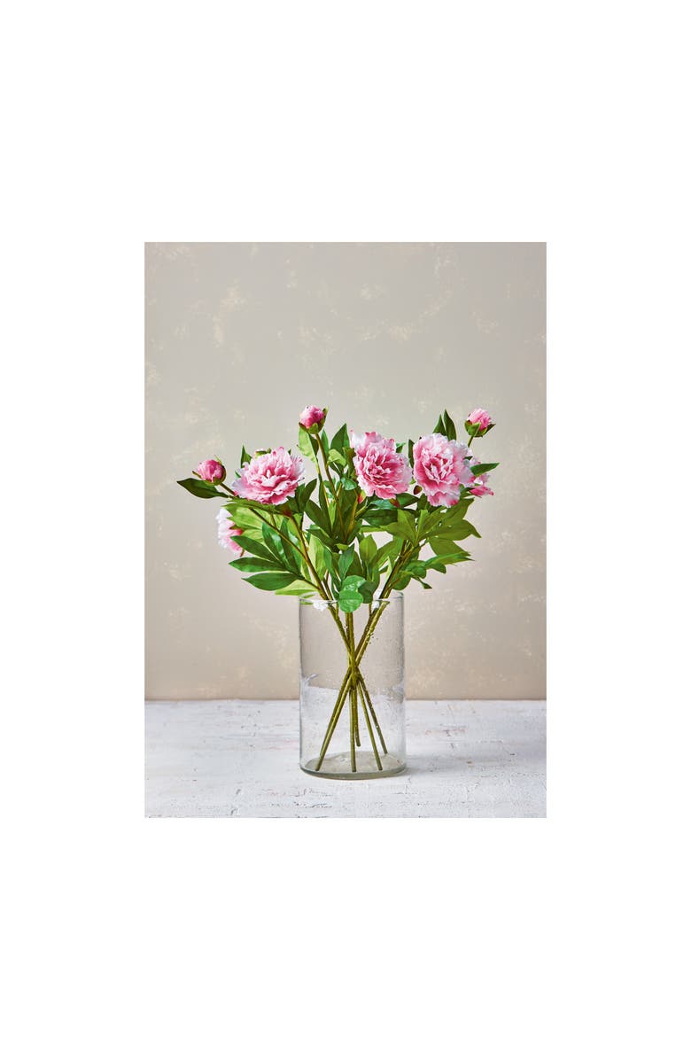 tag Pink Peony Spray Artificial Flower Stems Indoor Decor, Alternate, color, Pink