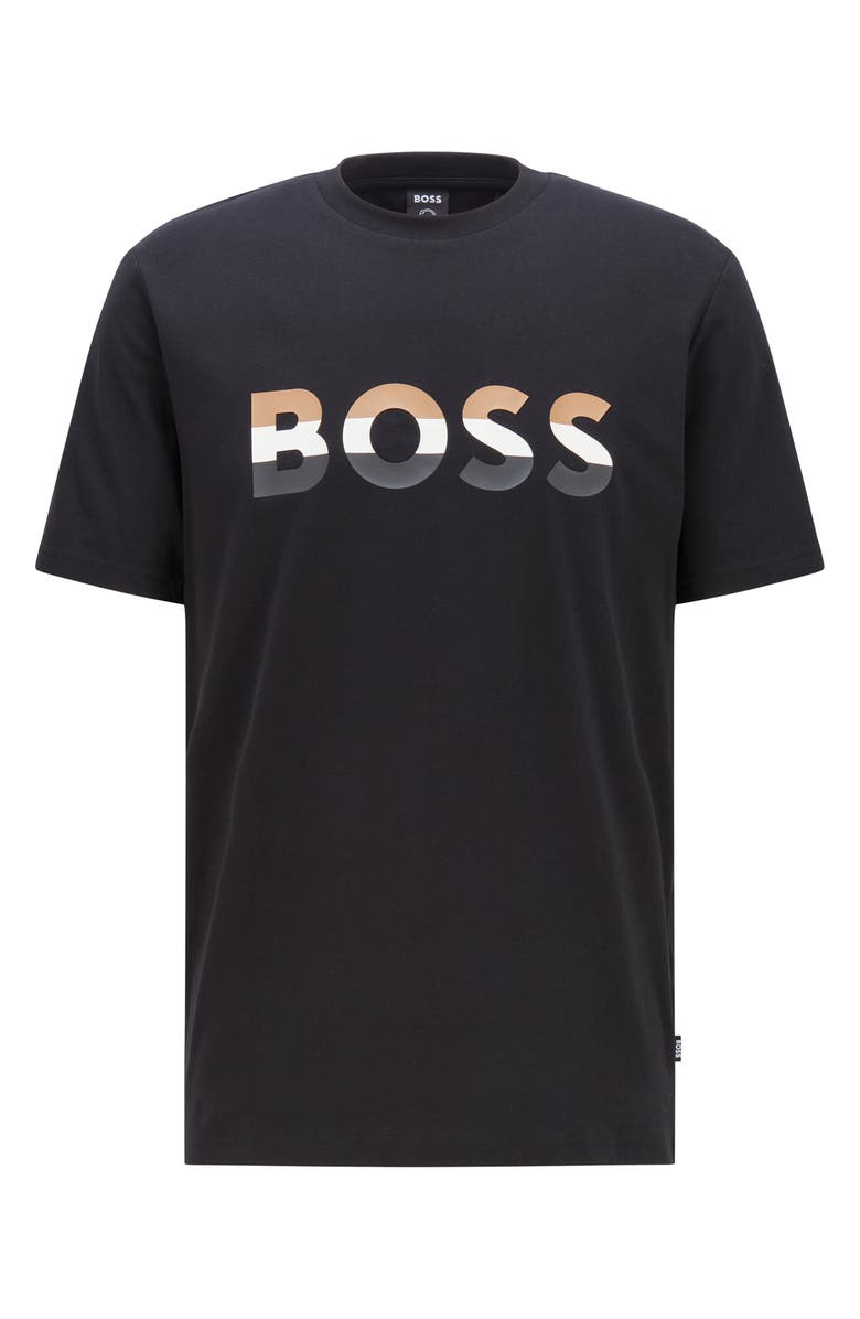 BOSS Men's Tiburt Logo Graphic Tee, Alternate, color, 