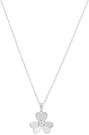 The Lovery Fine Jewelry Clover Petal CZ Necklace