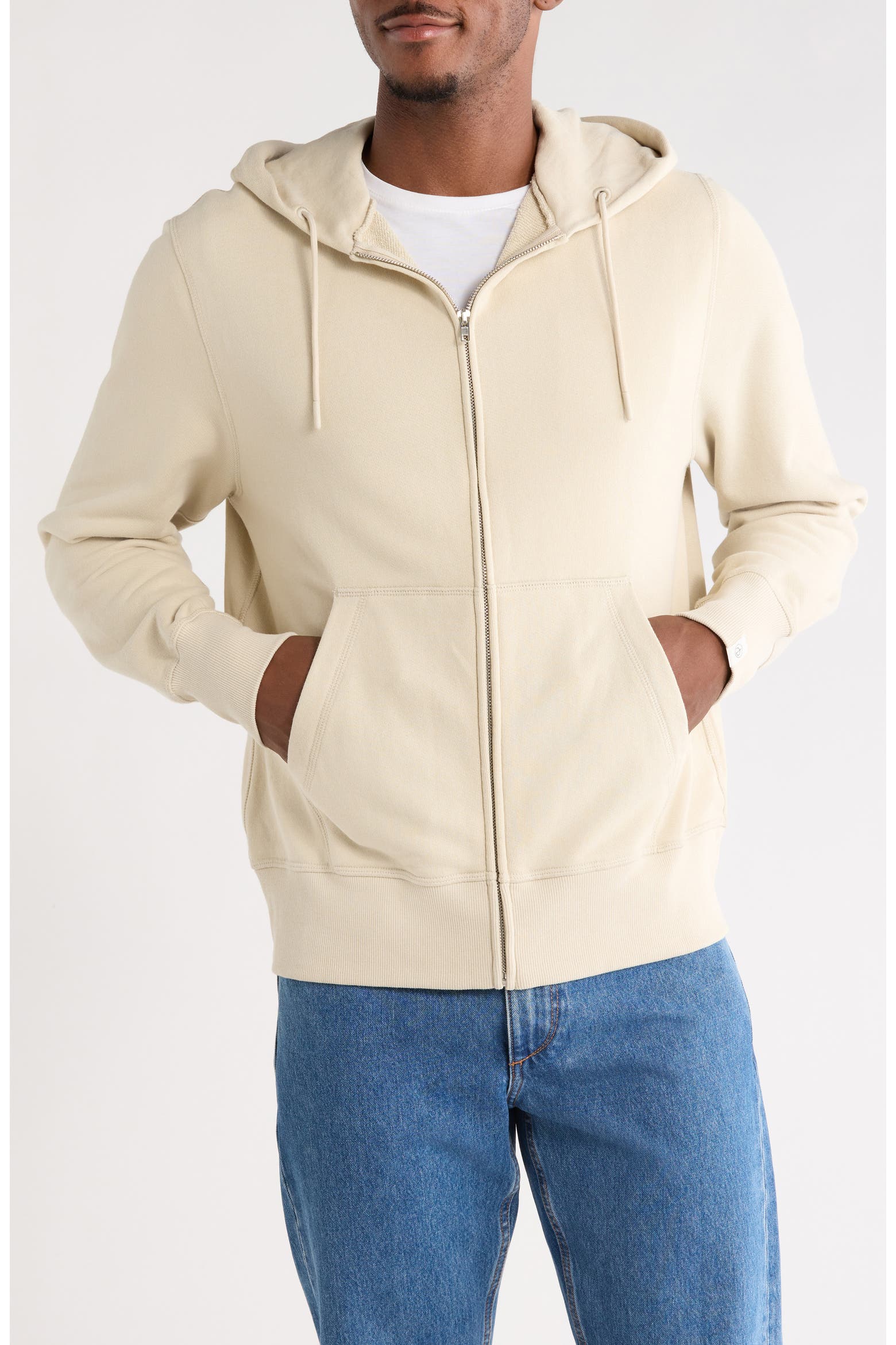 2530 Postcode rag & bone Massey Cotton Terry Full Zip Hoodie (Men) | Nordstromrack