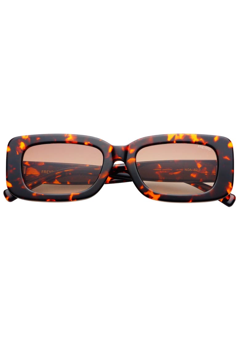 Noa Rectangular Sunglasses, Main, color, Tortoise