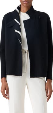 Akris Zebra Stripe Reversible Cashmere Jacket