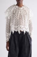 Isabel Marant Hyliana Crop Cotton Lace Top