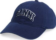 Ganni Washed Cotton Canvas Baseball Cap