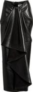 Givenchy Draped Plongé Lambskin Leather Skirt