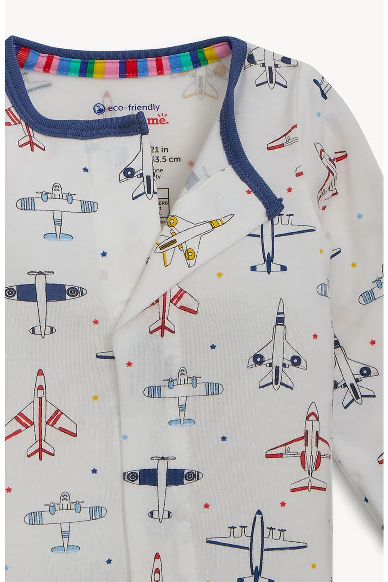 Just Plane Fun Magnetic Footie, Alternate, color, WHITE