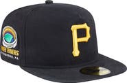 New Era Men's New Era Black Pittsburgh Pirates Championship Side Flag A-Frame 59FIFTY Fitted Hat