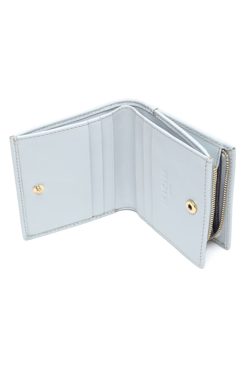 Lexi Bifold Leather Wallet, Alternate, color, MALDIVES BLUE