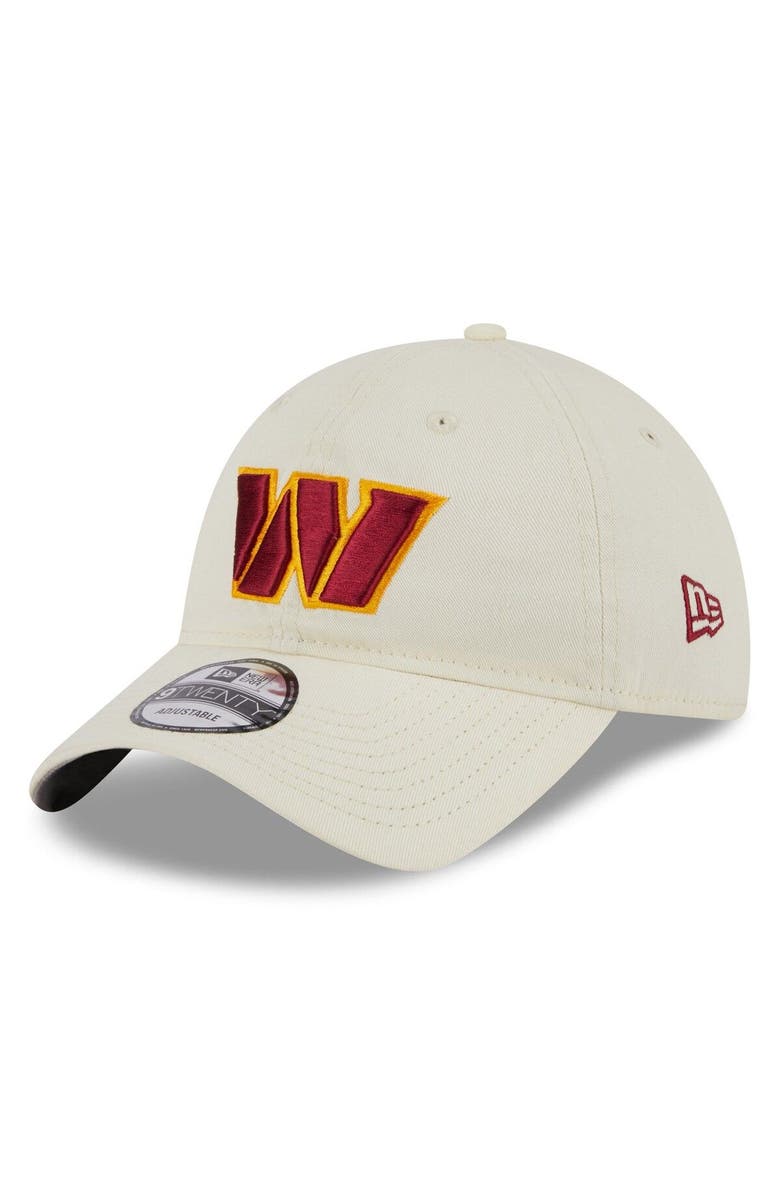 New Era Men's New Era Cream Washington Commanders Core Classic 2.0 9TWENTY Adjustable Hat, Main, color,