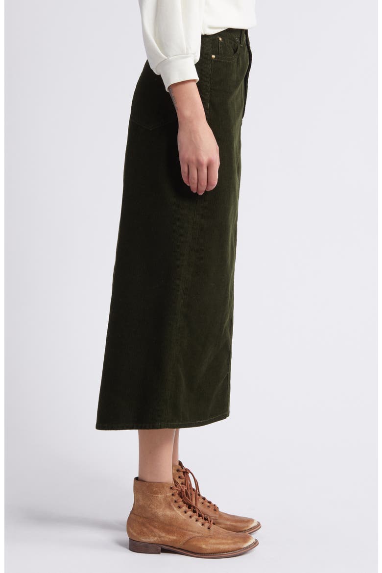 The Column Finewale Corduroy Skirt, Alternate, color, WOODLAND GREEN