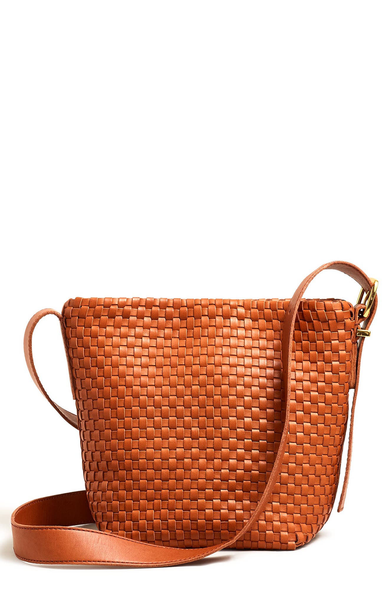 Madewell The Mini Essential Leather Bucket Bag, Main, color, 