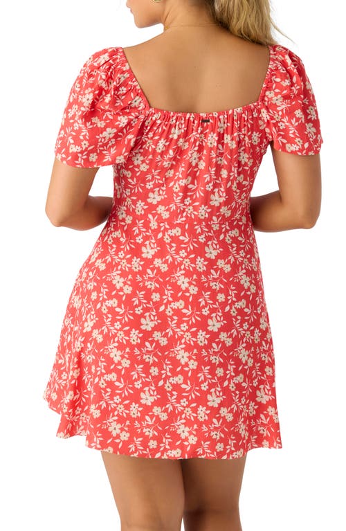 O'neill Carina Floral Minidress In Red