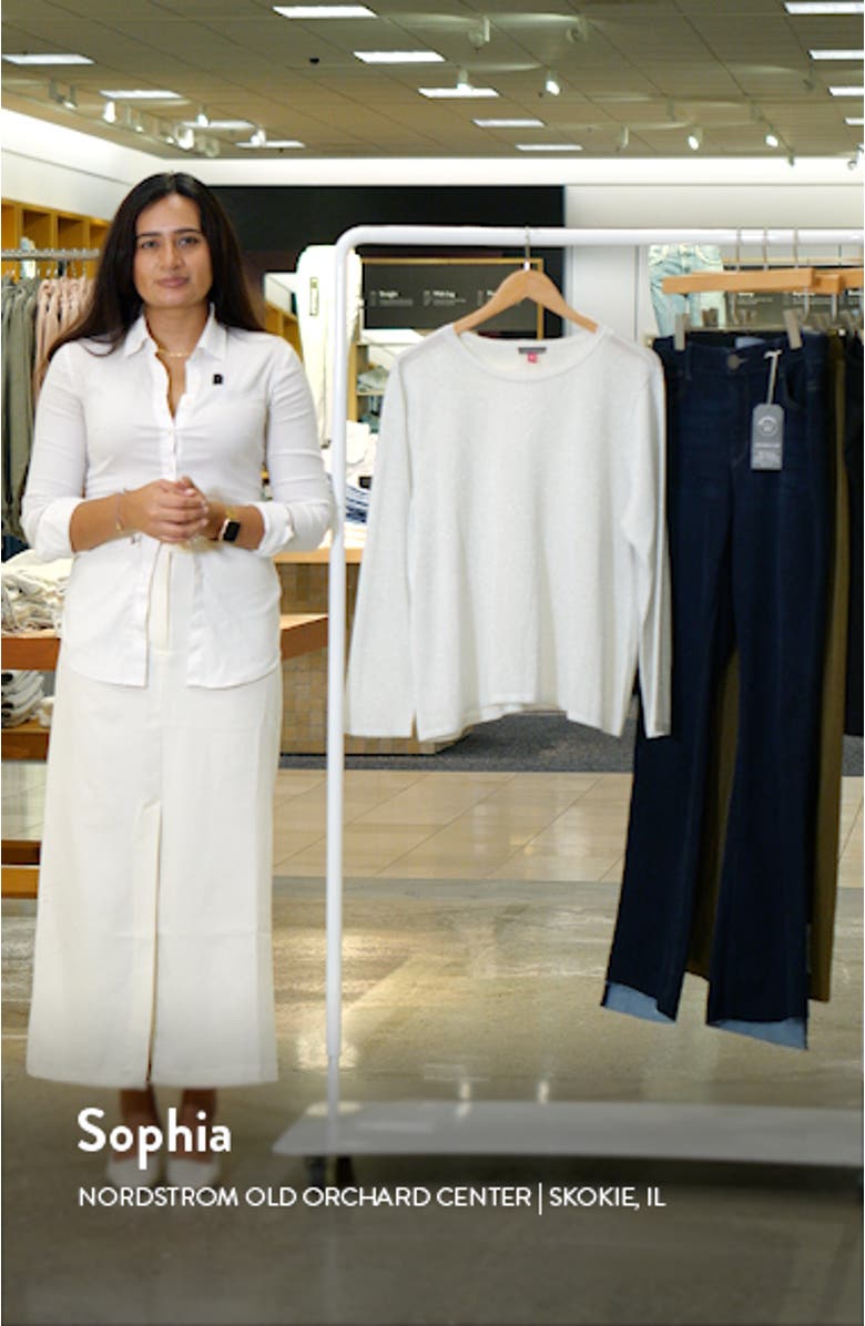 Metallic Scoop Neck Sweater, sales video thumbnail