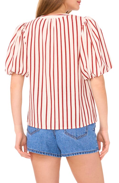 VINCE CAMUTO VINCE CAMUTO STRIPE PUFF SLEEVE TOP