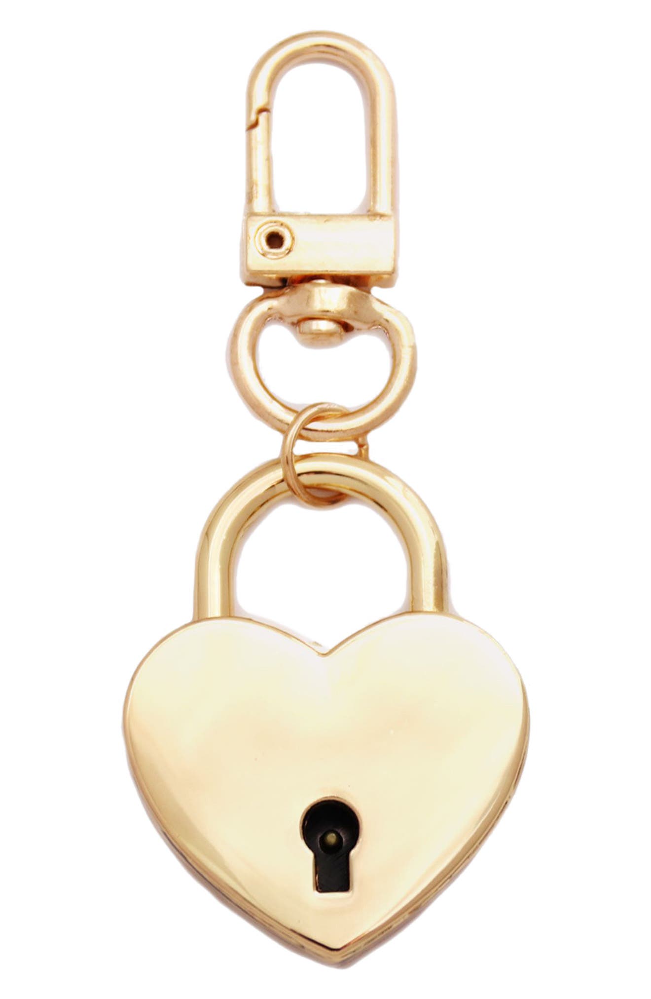 Lock Keychain, Main, color, GOLD