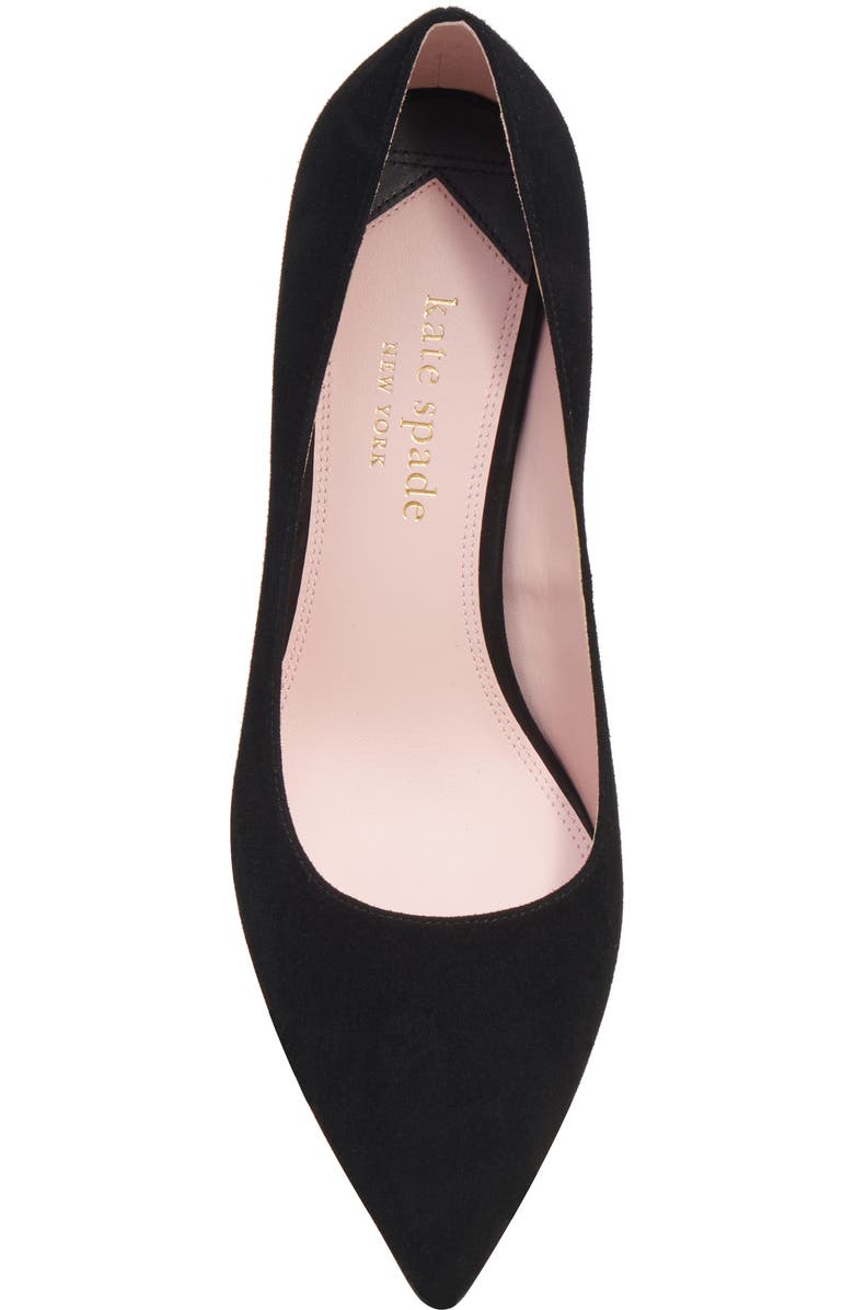 Kate Spade New York charmer pointed toe pump, Alternate, color, Black