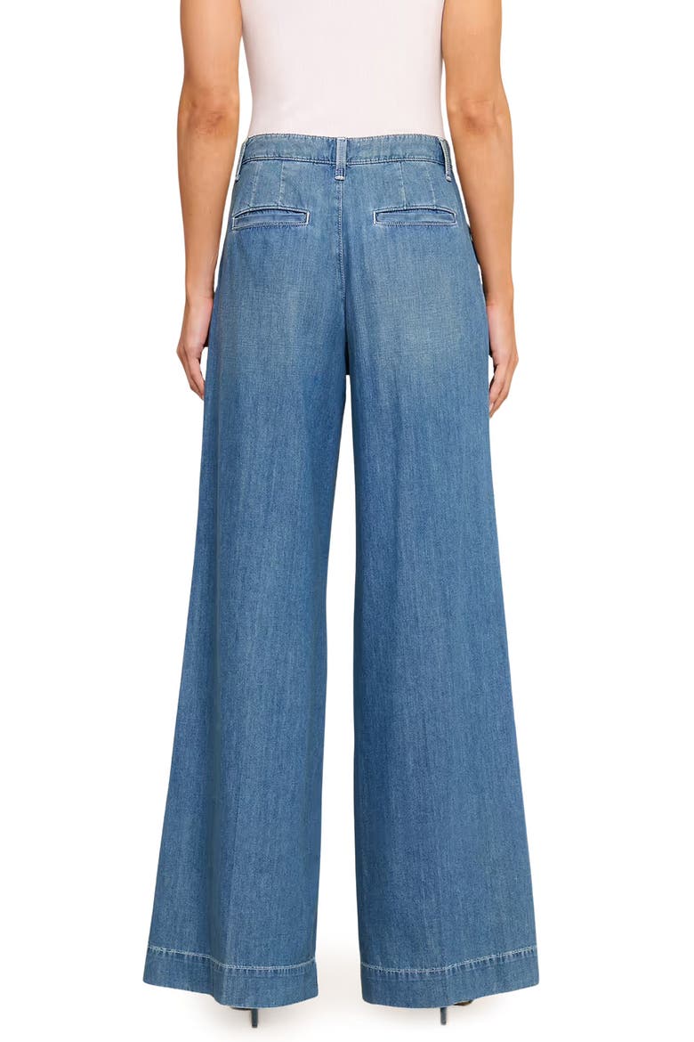 Jayani High Waist Pleated Wide Leg Jeans, Alternate, color, SARATOGA
