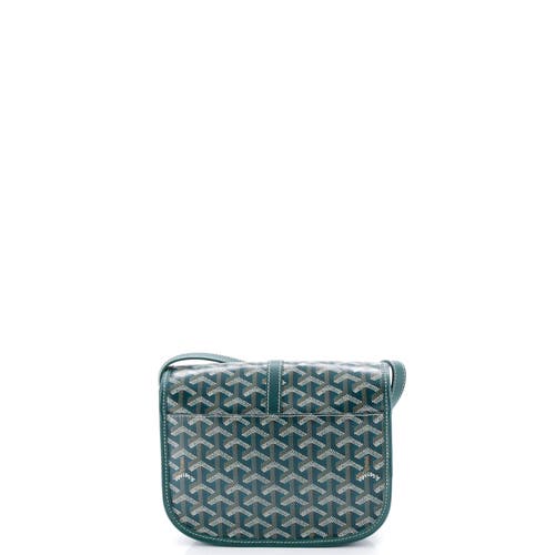 Pre-owned Goyard  Goyard Belvedere Ii Messenger Bag Coated Canvas Pm In Green