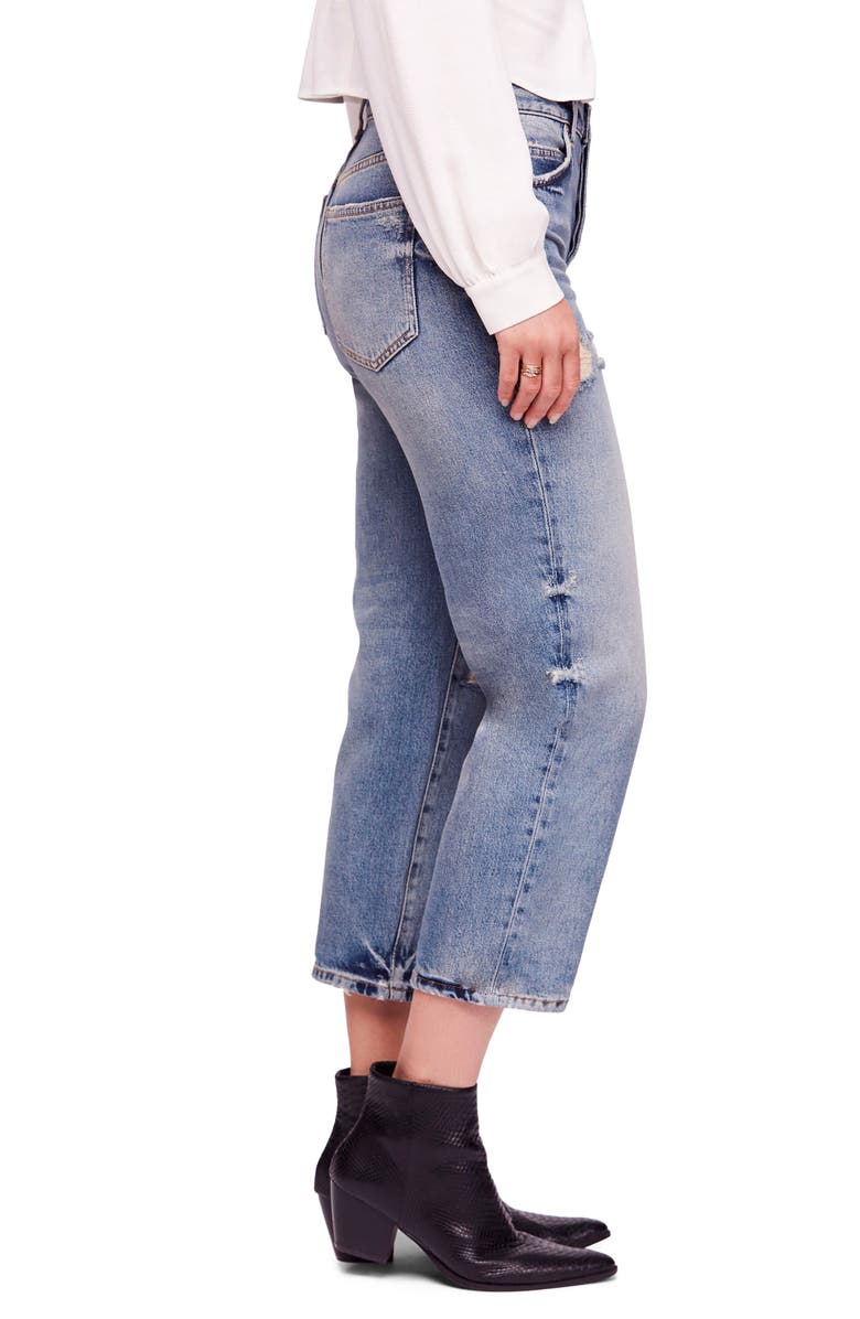 Free People We the Free by Free People Ripped Crop Boyfriend Jeans, Alternate, color, 