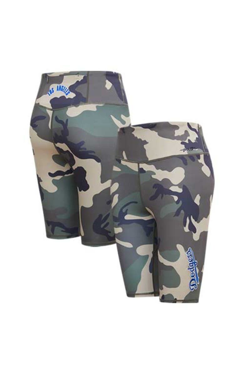 PRO STANDARD Women's Pro Standard Camo Los Angeles Dodgers Allover Print Bike Shorts, Main, color, Camo