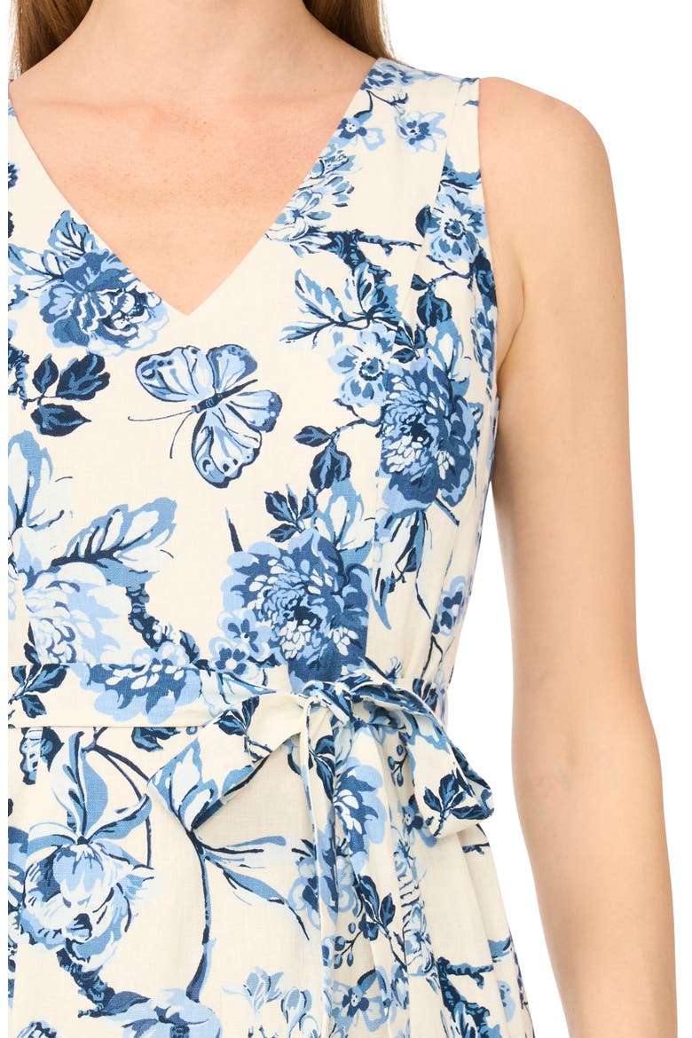 Sleeveless V-Neck Maxi Dress, Alternate, color, VANILLA ICE
