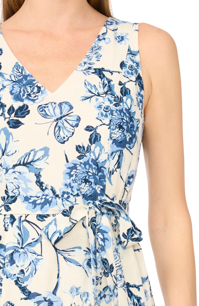 Ted Baker Sleeveless V-Neck Maxi Dress, Alternate, color, Vanilla Ice