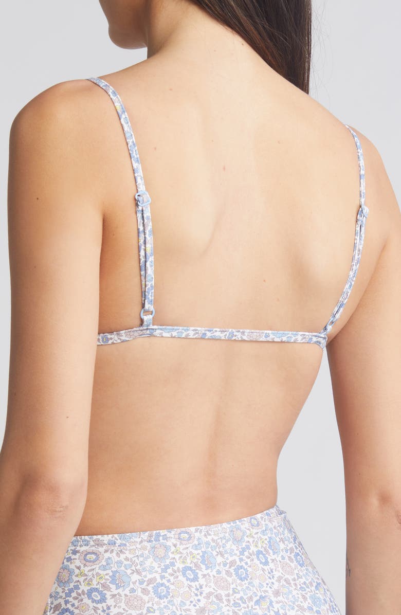 Nu Swim x Liberty London Yes Floral Print Bikini Top, Alternate, color, Blue Multi