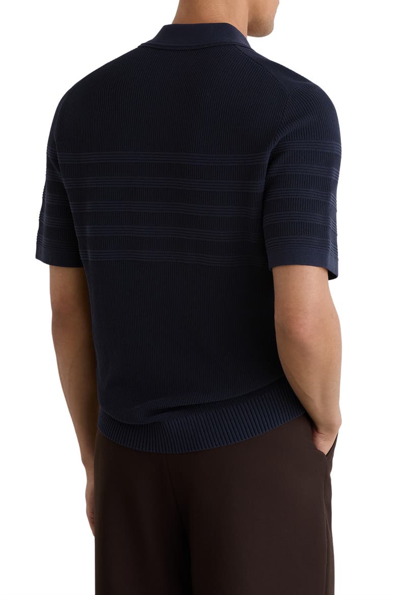Falklands Half Zip Textured Knit Polo Sweater, Alternate, color, NAVY