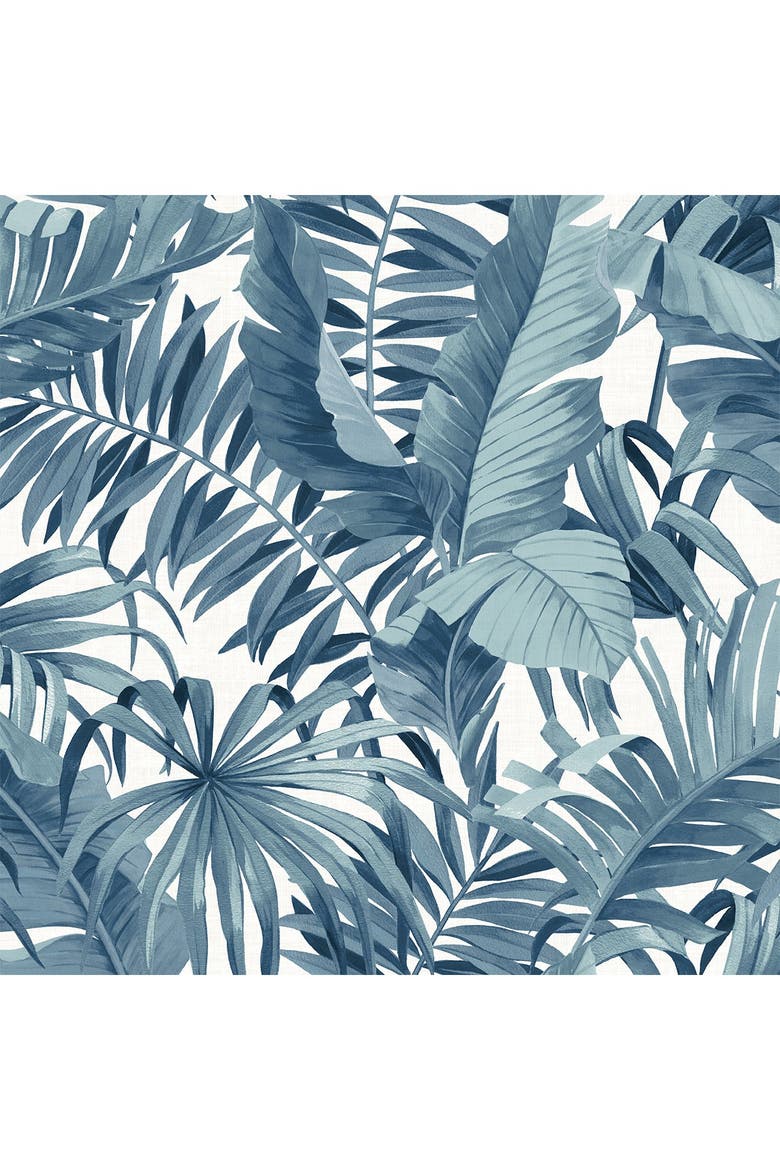 Blue Maui Peel & Stick Wallpaper, Alternate, color, BLUE