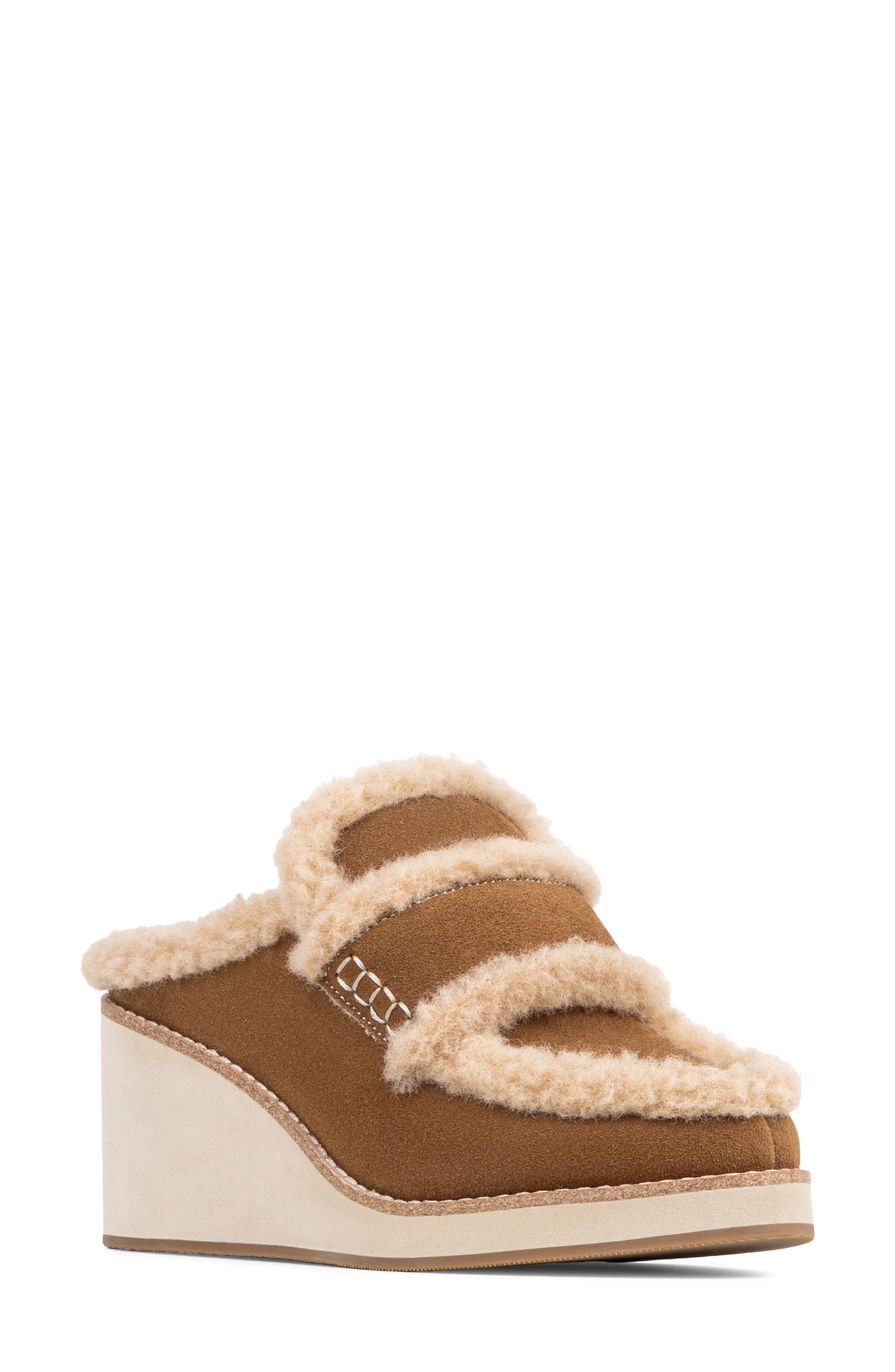 Jackpot Leather Wedge Mule