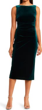 Eliza J Stretch Velvet Cocktail Dress