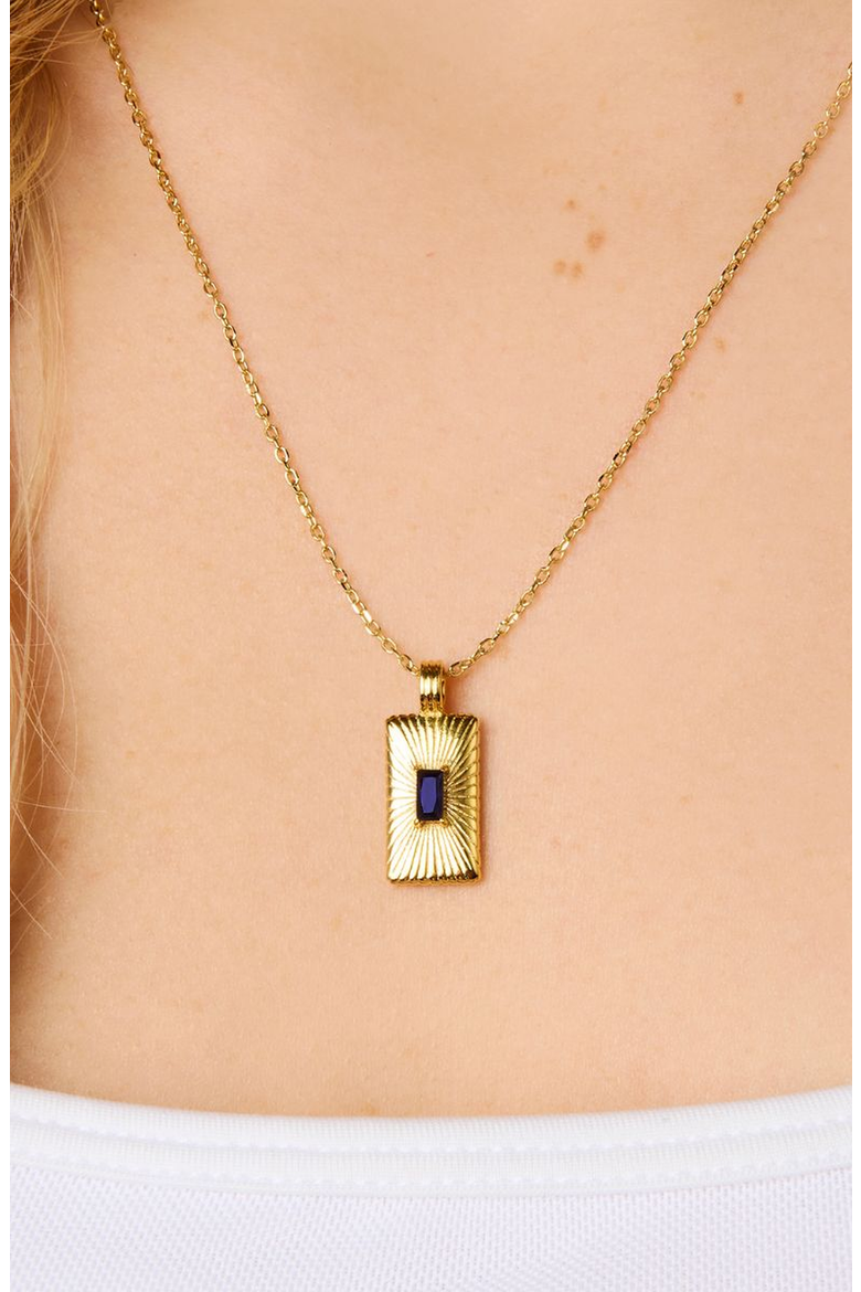 Clara Sunburst Sapphire Pendant Necklace, Alternate, color, Sunburst Sapphire