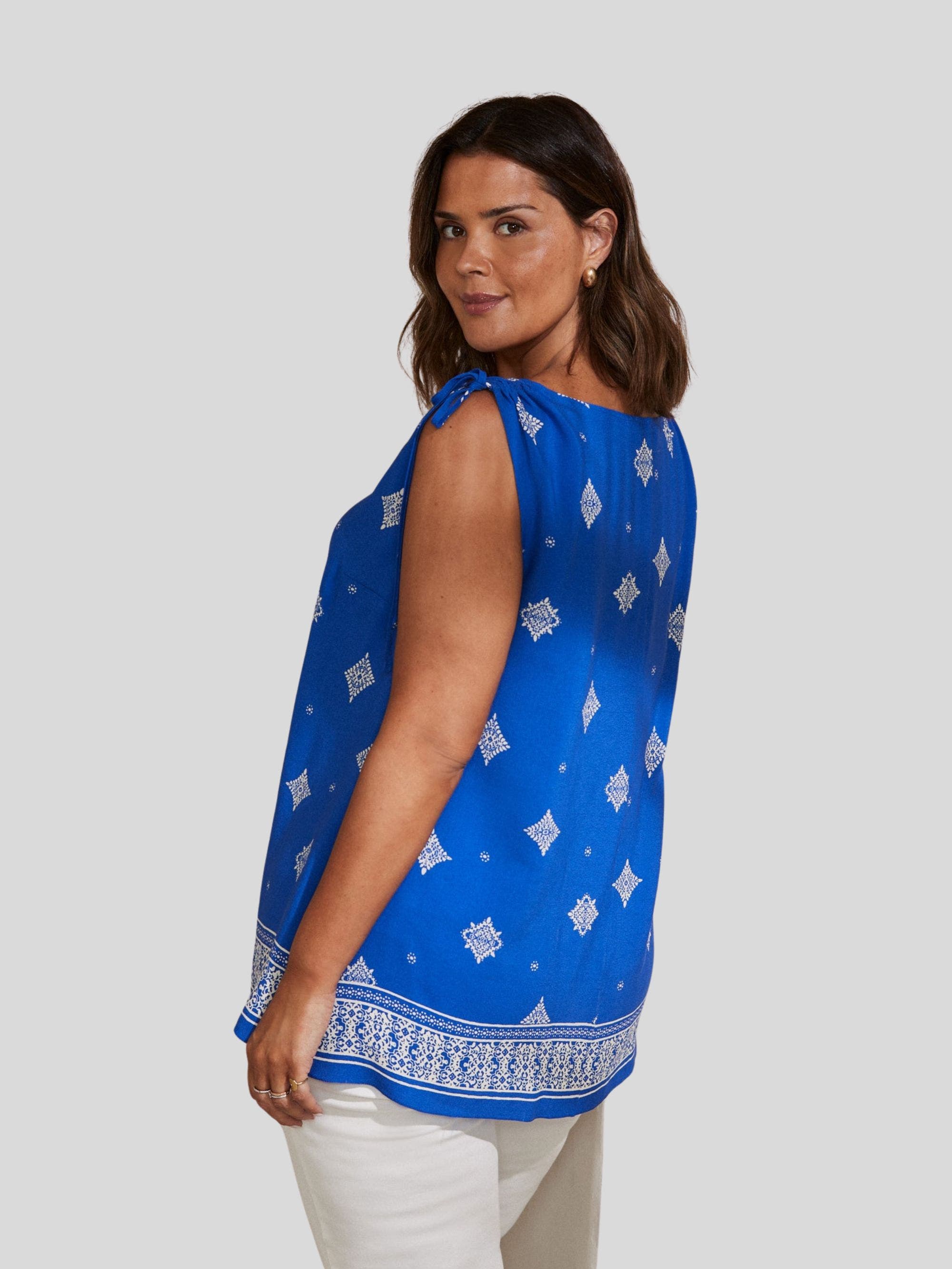 Drawstring Printed Top - image 4