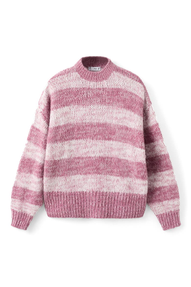 Stripe Oversize Sweater, Alternate, color, PASTEL PINK
