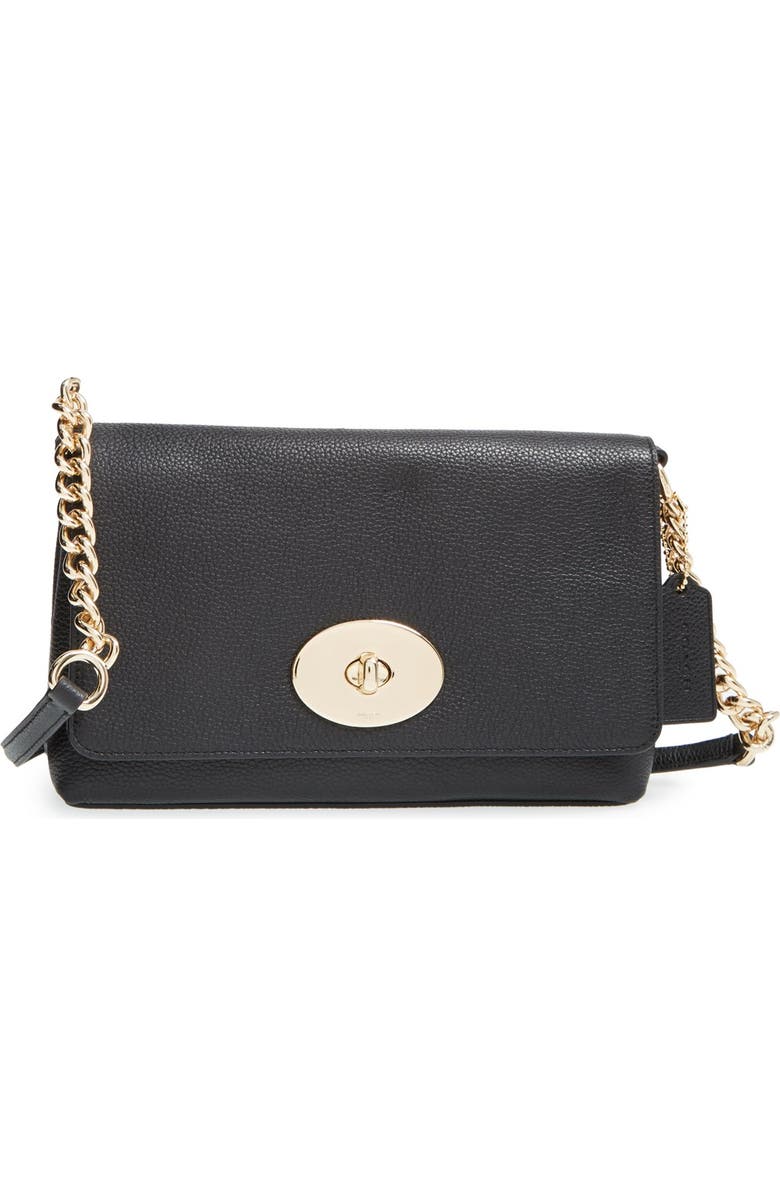 COACH 'Crosstown' Pebbled Leather Crossbody Bag, Main, color,