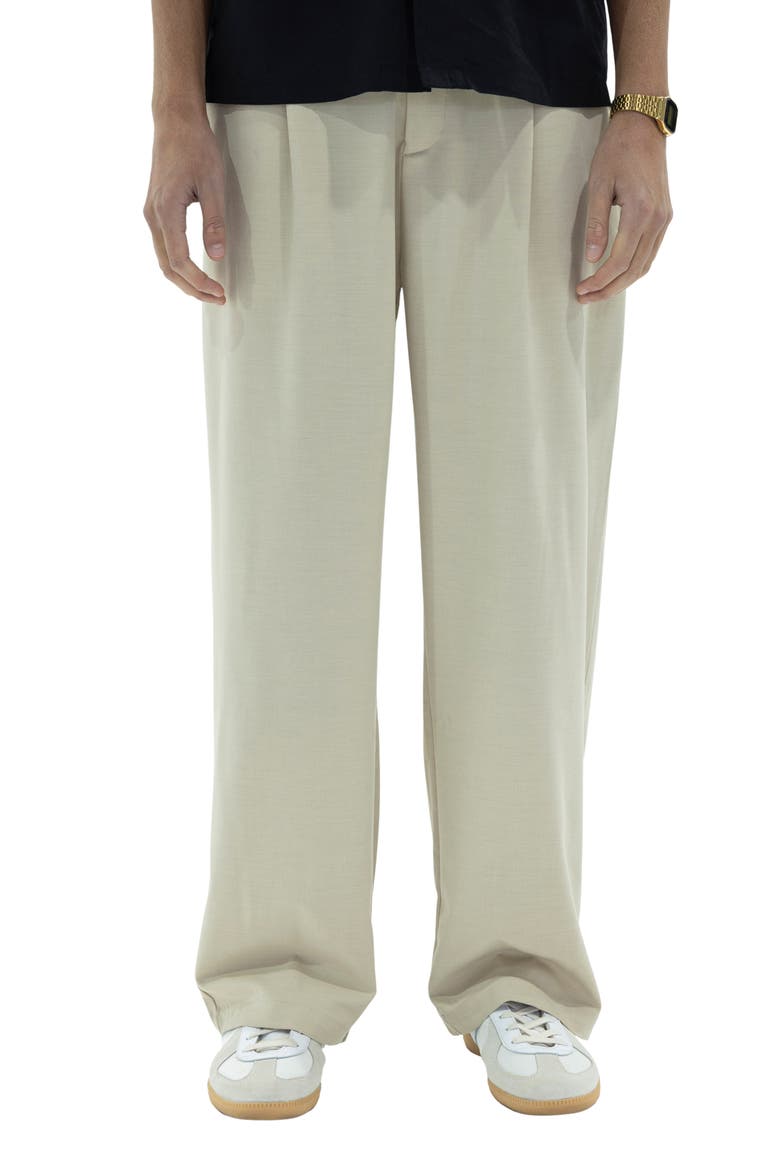 Pleated Slacks, Main, color, CREAM