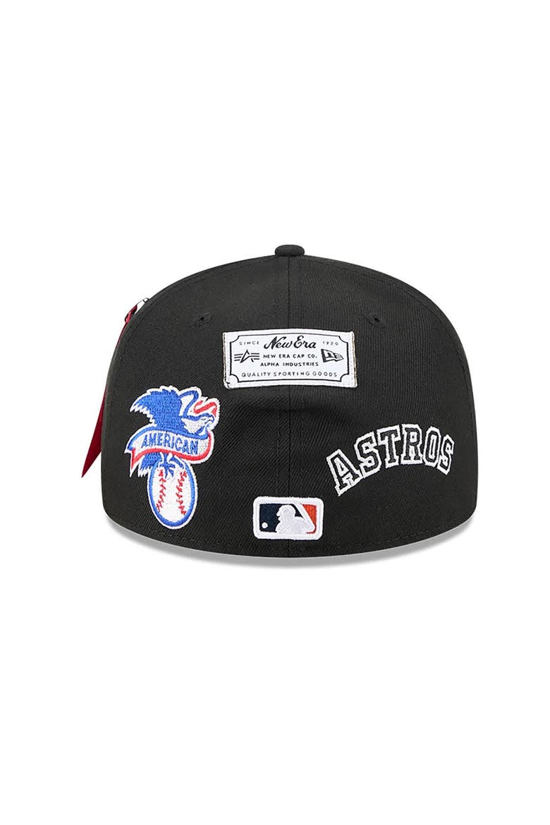 Men's New Era x Alpha Industries  Black Houston Astros 59FIFTY Fitted Hat, Alternate, color, Black