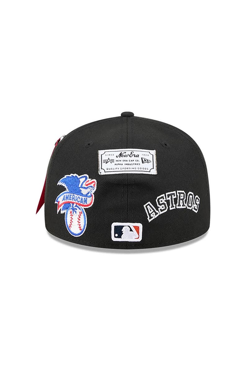 New Era x Alpha Industries Men's New Era x Alpha Industries Black Houston Astros 59FIFTY Fitted Hat, Alternate, color, Black
