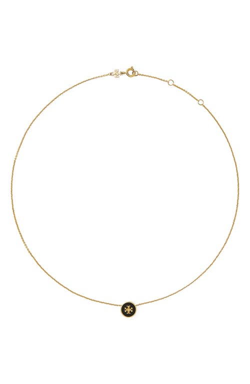 Tory Burch Kira Enamel Pendant Necklace In Multi