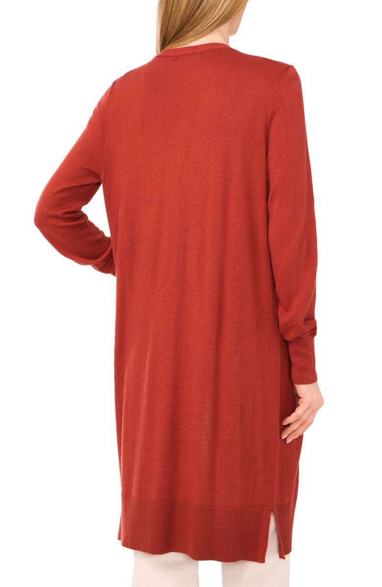 Halogen<sup>®</sup> Open Front Longline Cardigan, Alternate, color, Burnt Henna